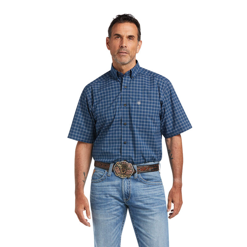 Camisas Ariat Pro Series Kyree Stretch Classic Fit Azul Marino Hombre - Chile 890-SUBZNX